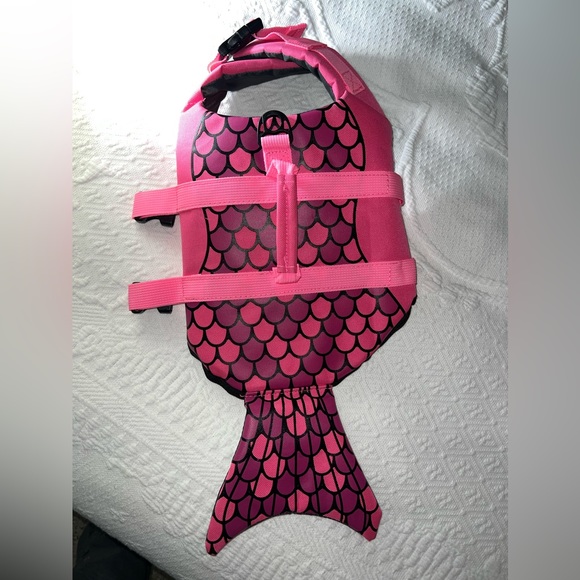 Mermaid Dog Sz SMALL Life Jacket Vest Saver Safety Swim Preserver Rescue Handle - Picture 6 of 16